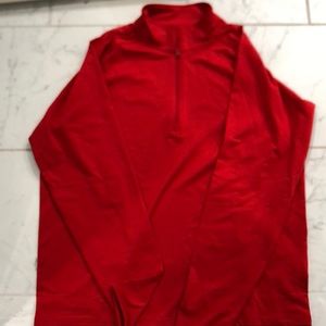 Sport Tek Red Half Zip